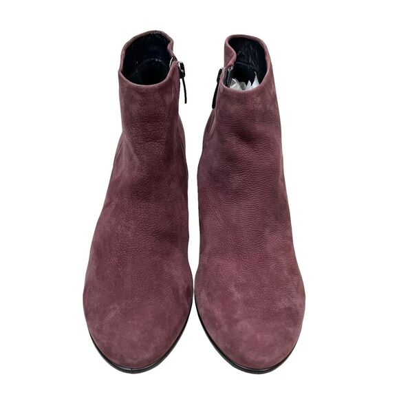 Ecco Shape 75 Sleek Ankle Bootie Suede Zip Up Burgundy Women Size EUR 38 - Picture 4 of 9